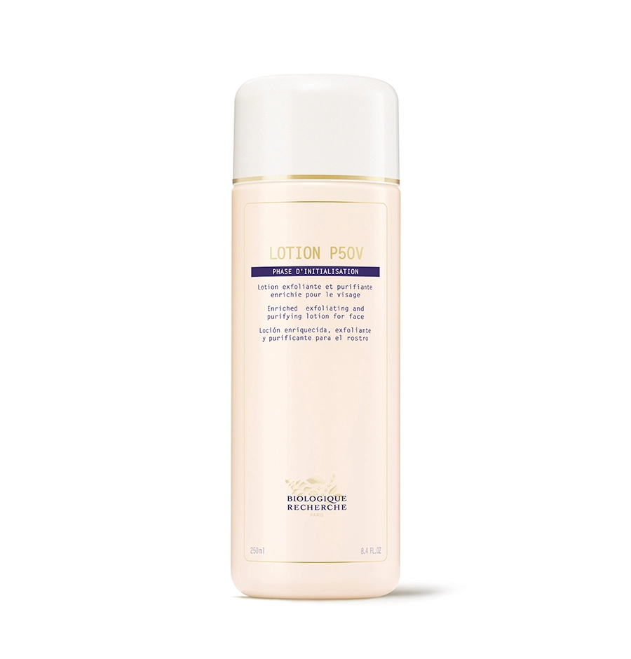 Lotion P50V, Enriched exfoliating and purifying lotion for the face